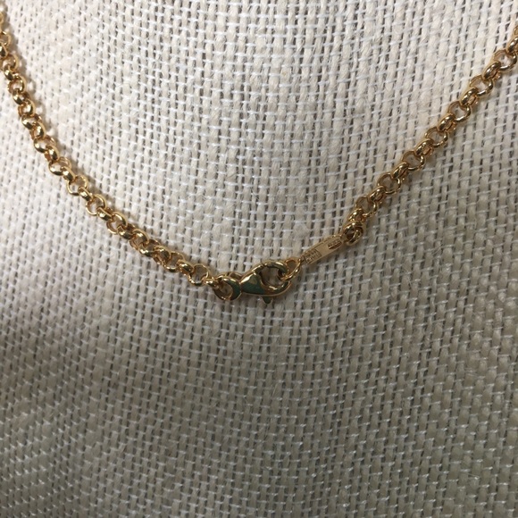 14KT Gold Italy Designer Infinity Rolo Necklace - Picture 7 of 8